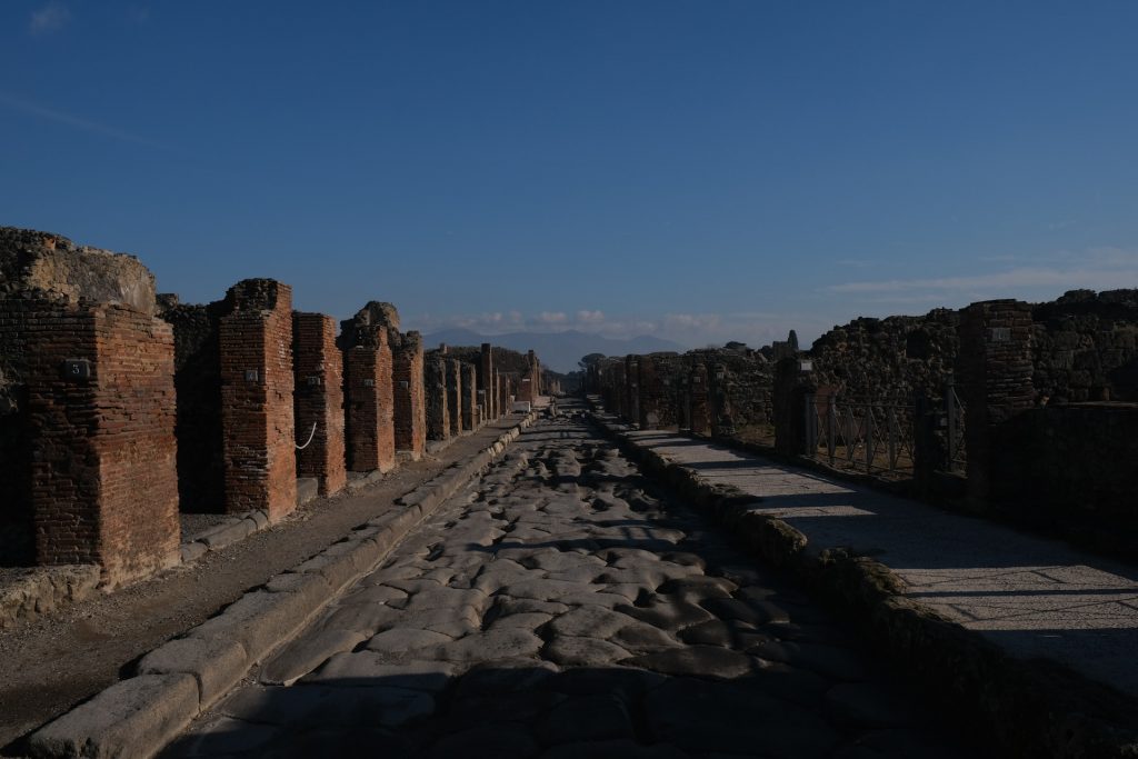 La via Villa dei Misteri à Pompei